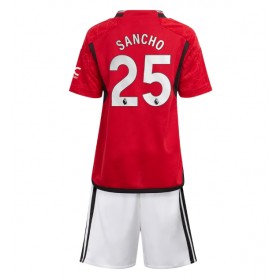 Baby Fußballbekleidung Manchester United Jadon Sancho #25 Heimtrikot 2023-24 Kurzarm (+ kurze hosen)